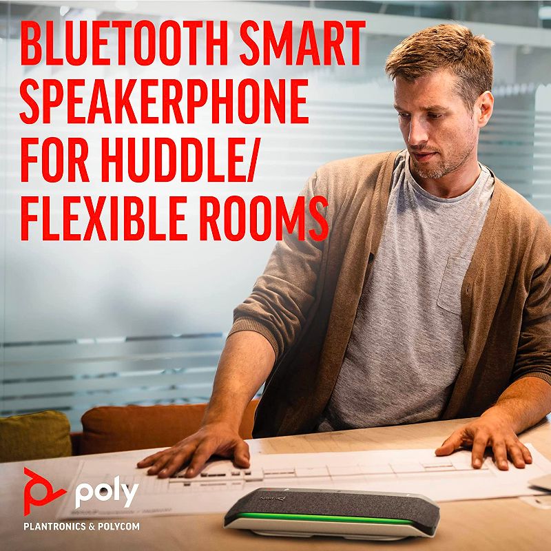 Poly Sync 40 Smart Speakerphone (Plantronics) - Flexible Work Spaces - Connect to PC / Mac via Combined USB-A / USB-C Cable and Smartphones Bluetooth, 2 of 6