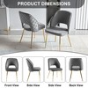 Sapphtopaz 4 Piece Modern Velvet Dining Chairs Upholstered Chair with Metal Legs and Hollow Backrest Armless Chairs for Dining Room, Kitchen - 4 of 4