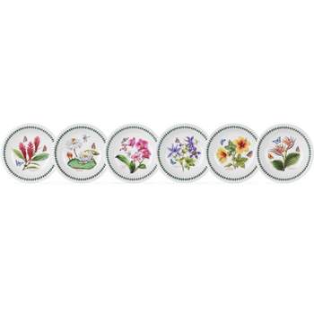 Portmeirion Exotic Botanic Garden Pasta Bowl, Set of 6, Made in England - Assorted Floral Motifs,8.5 Inch