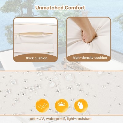 Cushion features and weather resistance details