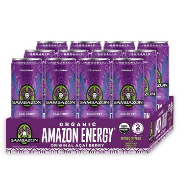 Sambazon Organic Energy Drink, Original Acai Berry - 12 Ounce (Pack of 12)