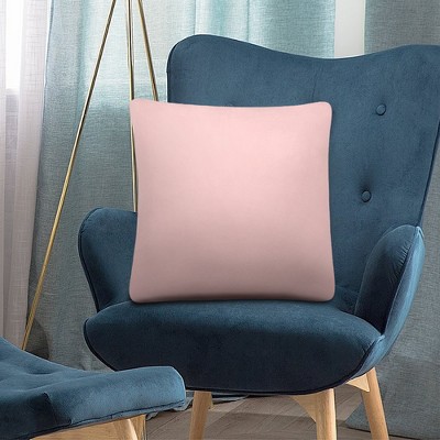 Blush Pink Velvet Euro Throw Pillow Covers Set of 2
