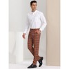 Lars Amadeus Men's Plaid Regular Fit Formal Business Dress Pants - 4 of 4