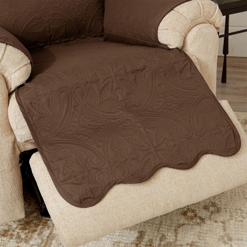 Great Bay Home Medallion Stitched Reversible Washable Pet Furniture Protector, 4 of 9