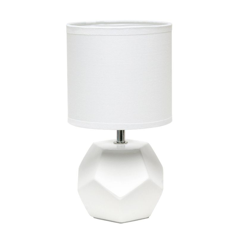 Round Prism Mini Table Lamp with Matching Fabric Shade - Simple Designs, 1 of 9