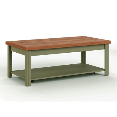 NicBex 48 Inch Rectangle Coffee Table with 2-Tier Storage for Living Room,Bedroom,No Assembly Required