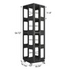 NicBex 4-Tier Rotating Bookshelf with Wheels,55" Tall Book Rack for Bedroom,Living Room,Office,Easy Assembly - 3 of 4