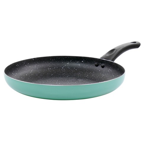 Oster Rigby 12 Inch Aluminum Nonstick Frying Pan In Green With Pouring  Spouts : Target