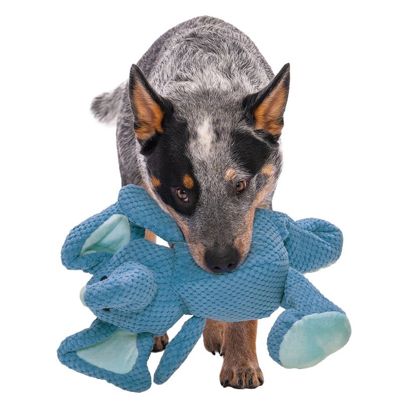 goDog Checkers Elephant Squeaky Plush Dog Toy with Chew Guard Technology, 5 of 7