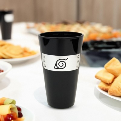 Naruto Shippuden Black and Silver 16oz Drinking Glass