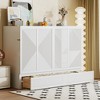 Queen Size Murphy Bed with Large Drawer and USB Ports - 2 of 4