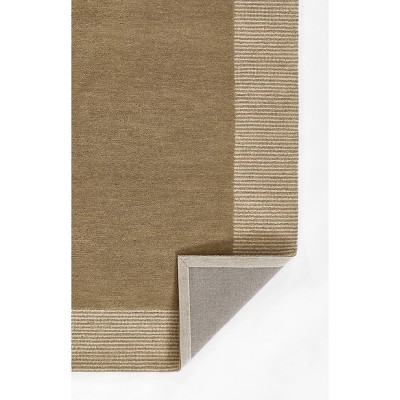 Taupe Hand-Tufted Wool and Viscose Rectangular Rug 2x4