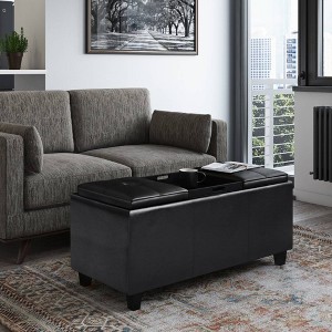 Franklin Tray Storage Ottoman with Lift Up Lids - WyndenHall - 1 of 4