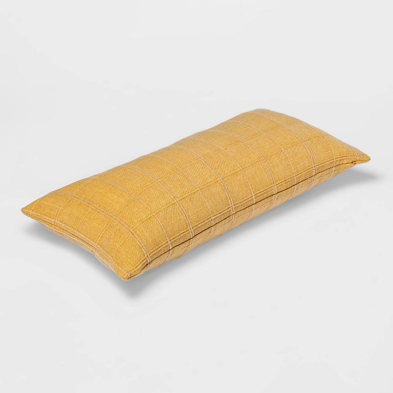 Woven Washed Windowpane Throw Pillow - Threshold™, 4 of 13