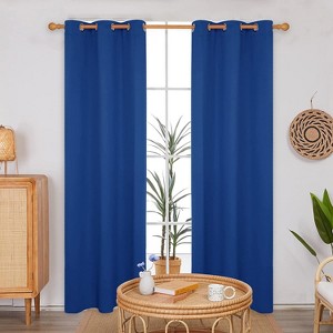 Deconovo Solid Thermal Room Darkening Curtain Panel – 42" Wide Short Lengths (63"/84"/95") - 1 of 4
