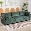 XXXL Chenille 3-Seater Deep Seat Sofa with Cloud-Soft Cushions and Side Pocket,111.4" Large Living Room Couch-Baofuwish - 3 of 4