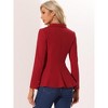 Allegra K Women's Dressy Single Button Business Casual Work Peplum Blazer - 3 of 4