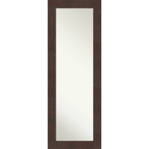 19" x 53" Non-Beveled Wildwood Brown Full Length on The Door Mirror - Amanti Art: Polystyrene Frame, Includes Mounting Hardware - 1 of 4
