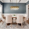 ALOADECOR 11-Light Antique Gold Modern Fringe Crystal Chandelier Rectangular Lighting Adjustable for Dining & Kitchen Areas - 4 of 4