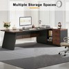 MAYEERTY L-Shaped Executive Desk   Office Desk with Drawers and Lateral File Cabinet - 4 of 4