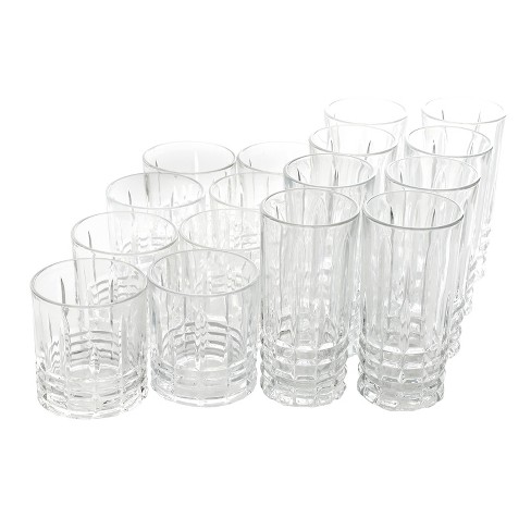 Gibson Home 16 Piece Lattice Glassware Drinkware Set : Target