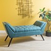Vynxaria Elegant Bench, Home deco for Entryways, Living rooms,  Bedrooms, Blue - 3 of 4