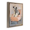 Stupell Industries Baby Cow on Pink Couch Floating Frame Canvas Art - 2 of 4