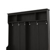 NicBex Hall Tree with 6 Hooks and Multiple Storage Cabinets Multifunctional Coat Rack with Bench and Shoe Cabinet for Hallway, Living Room - 3 of 4