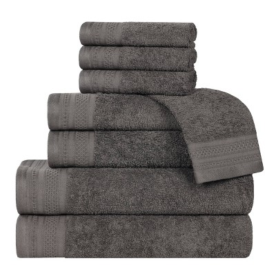 Honeycomb Waffle Border Cotton Medium Weight Towel Set by Blue Nile Mills