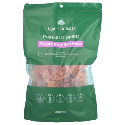True Sea Moss Purple Raw Sea Moss , 1 lb (453 g)