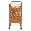 bali & pari Diwata Modern Bohemian Natural Brown Rattan Kitchen Cart - 4 of 4