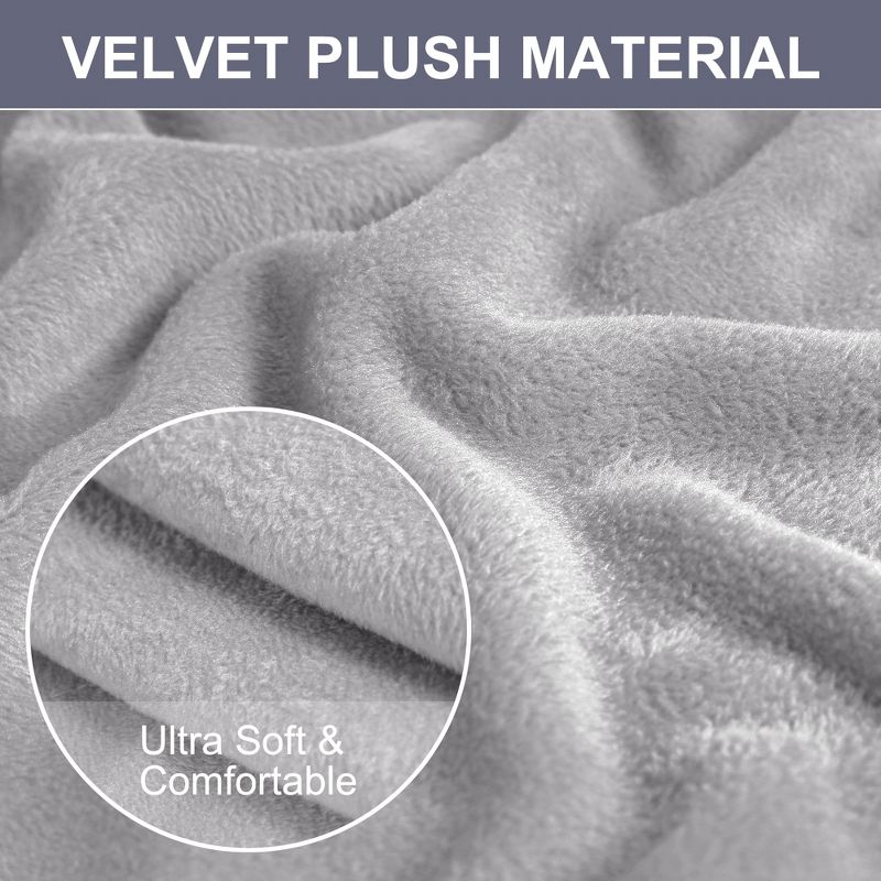 PiccoCasa 1 Pc Polyester Spandex Fabric Velvet Plush Stretch Sofa Slipcovers, 2 of 6