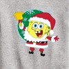 Boys' - SpongeBob SquarePants - Santa Spongebob Graphic Long Sleeve Fleece Sweatshirt - 2 of 4
