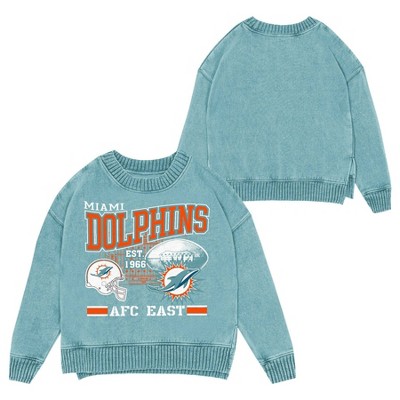 NFL Miami Dolphins Women's Long Sleeve Fashion Fleece Sweatshirt
