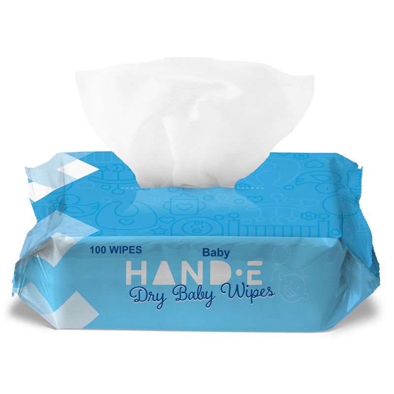 Hand-E Soft Dry Wipes for Baby, Disposable Cloth Wipes, No Added Chemicals or Soaps, 1 of 5