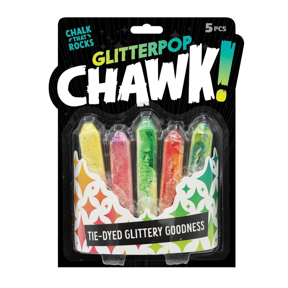 Chuckle & Roar Glitterpop Chawk! Chalk Set - 5pc box 4 pack 