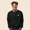 Dalix Alien Embroidered Fleece Crewneck Long Sleeve Sweatshirt Mens - 2 of 4