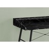 Monarch Specialties Computer Desk Home Office Laptop Storage Shelves 48InchL Work Metal Laminate Black Marble Look Contemporary Modern - 2 of 4