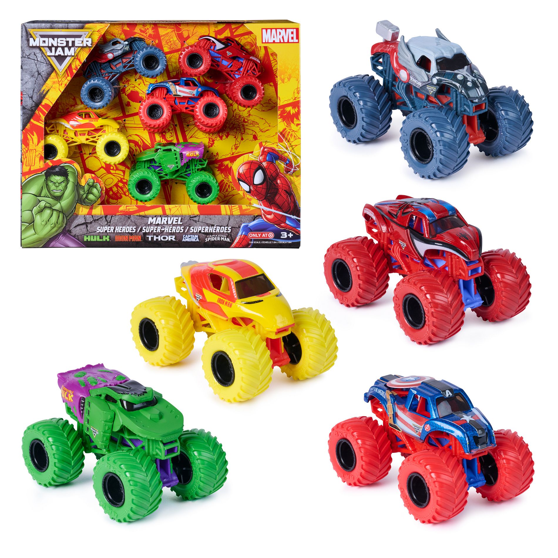 Monster Jam Marvel Heroes 5-Pack