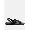 SLOANA Black Strappy Flat Sandals - 2 of 4