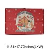 Unique Bargains Christmas Place Mats Flax Red White Green Black 11.8"x17.7" 2Pcs - 3 of 4