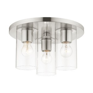Livex Lighting Zurich 3 - Light Flush Mount in  Brushed Nickel - 1 of 1