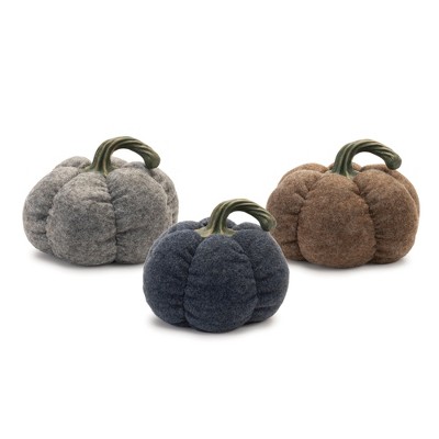 Melrose Plush Pumpkin Decor (Set of 3)