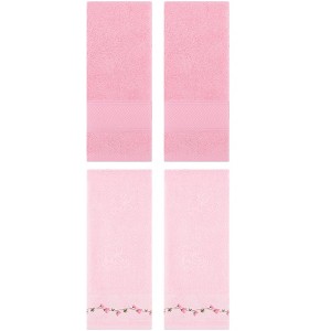 REGALWOVEN 4 Pcs Soft Absorbent Bathroom Decorative Hand Towel Set for Kitchen - 1 of 4