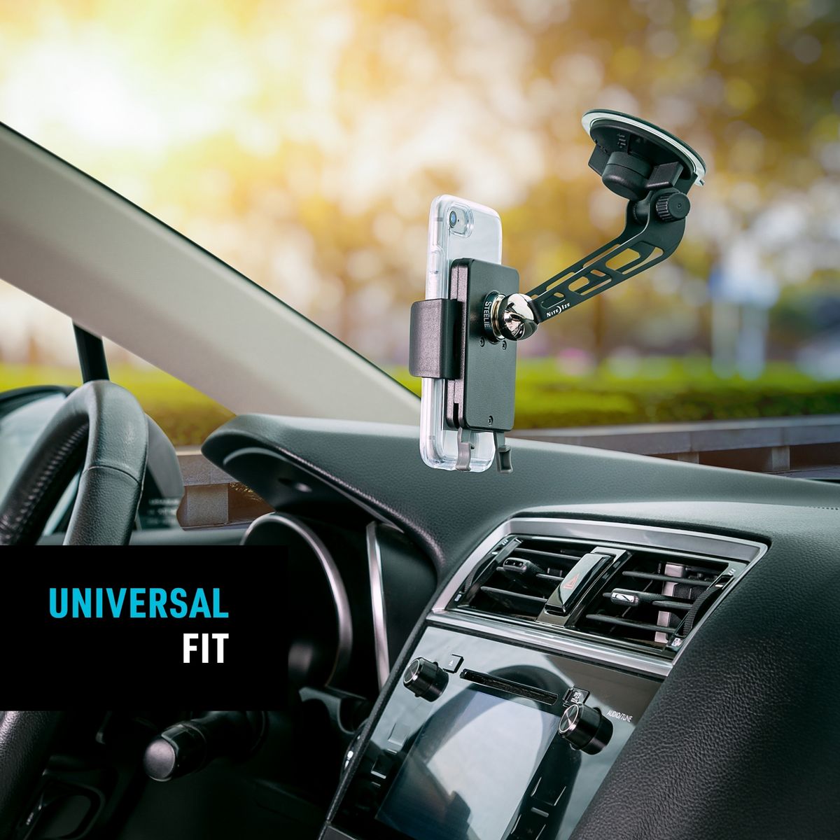 Nite Ize Steelie Squeeze Windshield Kit - Magnetic, Sturdy Phone Holder with Universal Design - Compatible with Apple MagSafe iPhones and Accessories - thumbnail 3