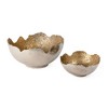 HomeRoots Set of Two Gold And Silver Aluminum Decorative Bowls - 4 of 4