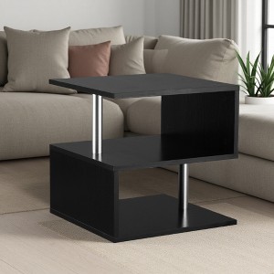 20" Modern S-Shaped End Coffee Table (3-Tier) - 1 of 4