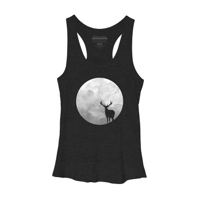 Women's Design By Humans Deer Moon By Expo Racerback Tank Top