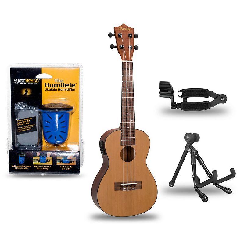 Mitchell MU50SE Acoustic-Electric Concert Ukulele Deluxe Package, 1 of 7