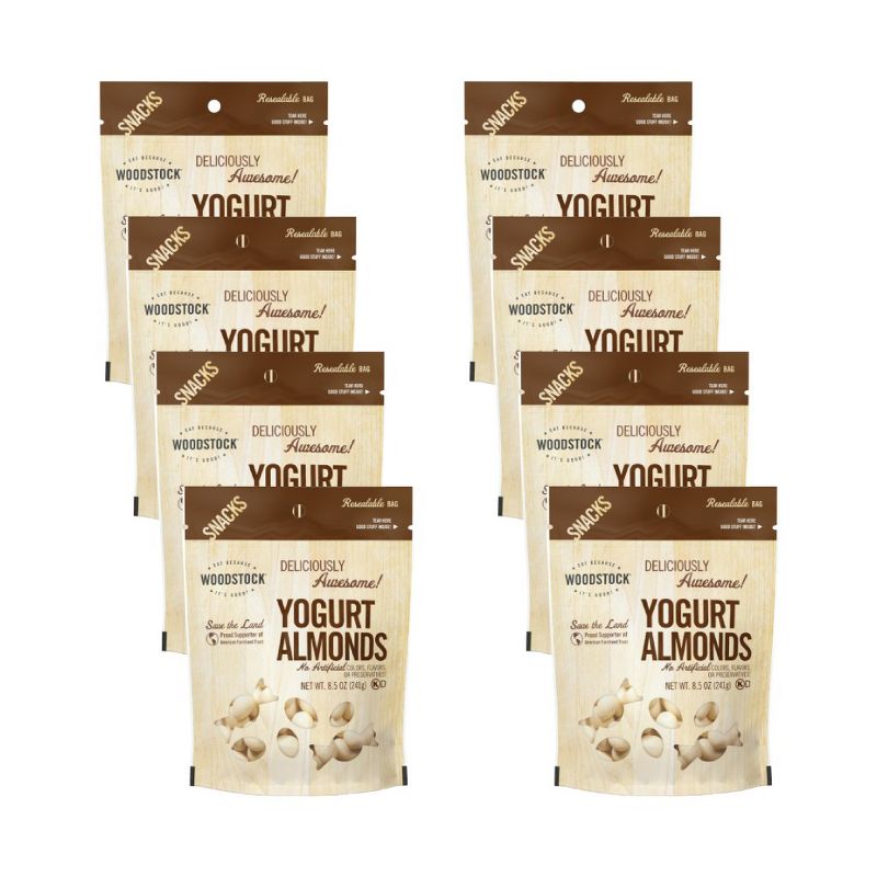 Woodstock Yogurt Almonds - Case of 8/8.5 oz, 1 of 8